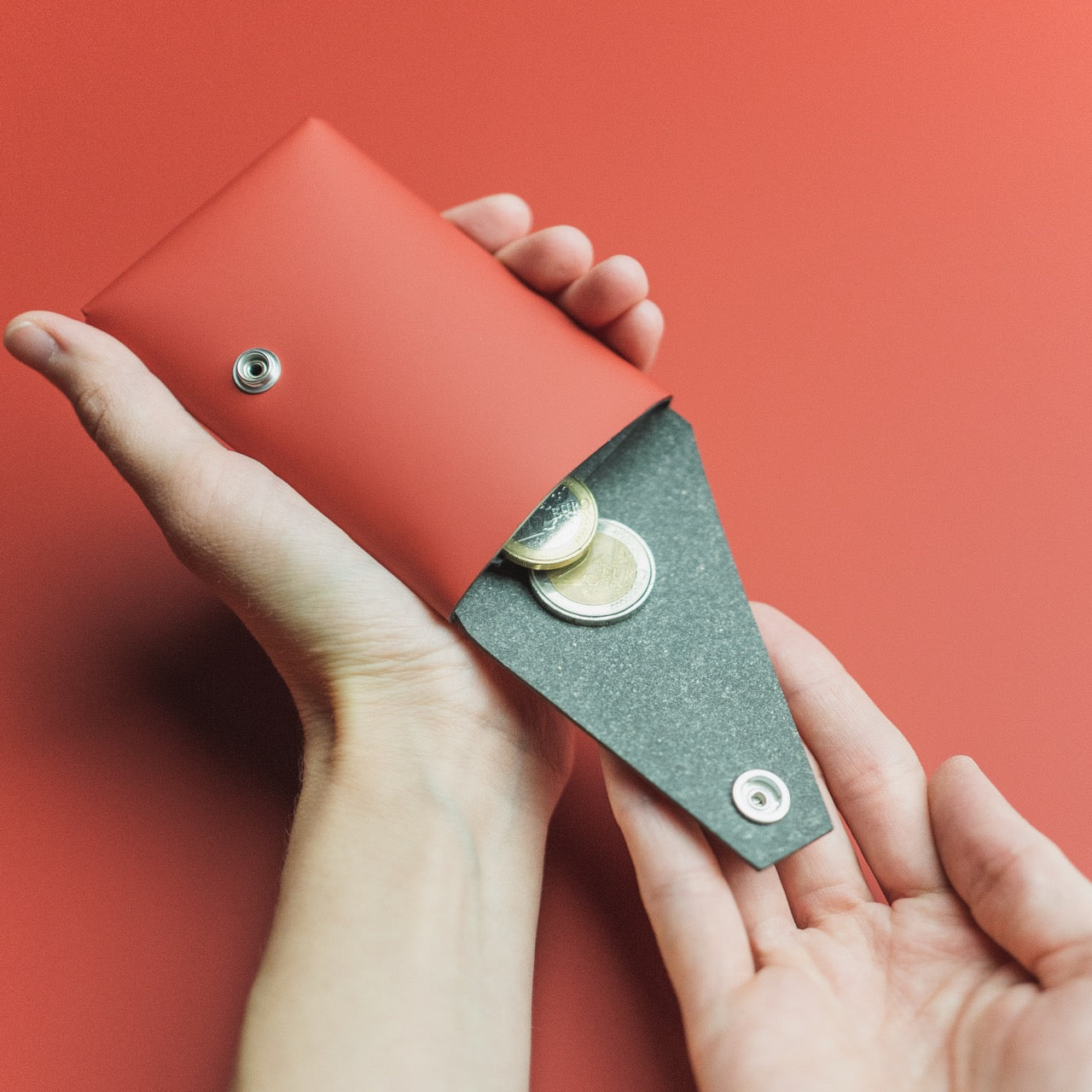 WALLET - Red Recycled Leather