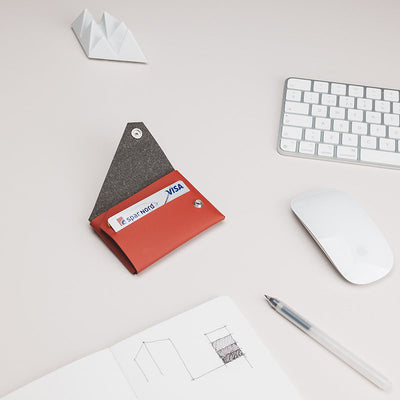 WALLET - Red Recycled Leather