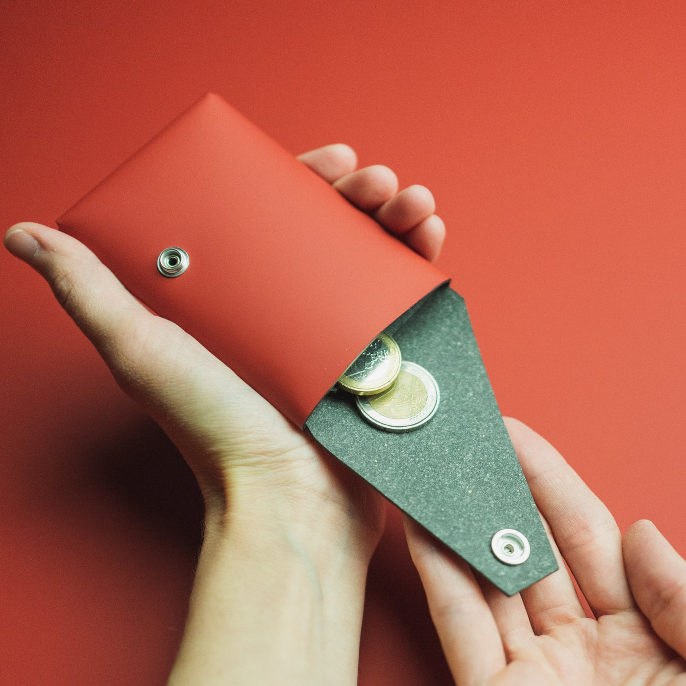 WALLET - Red Recycled Leather